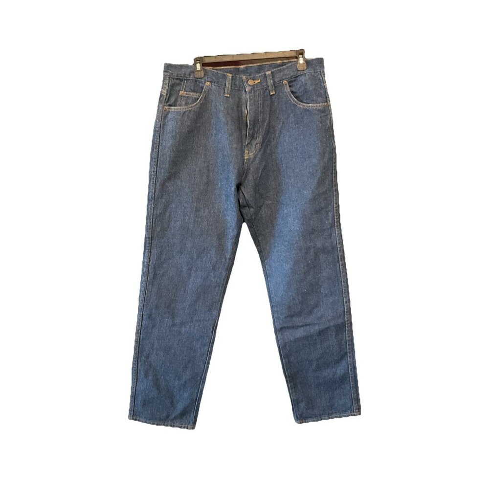 Double Knot Reed Men’s Blue Cotton Straight Denim Jeans Size 34x32